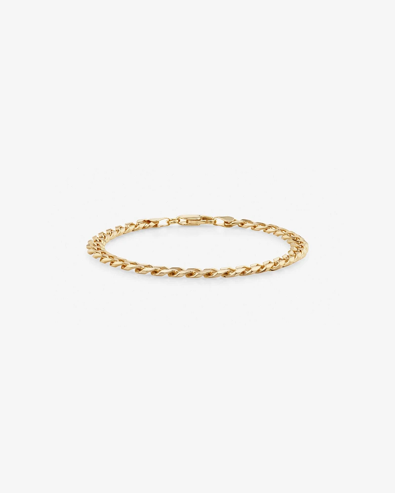 21cm (8.5") 6mm-6.5mm Width Curb Bracelet in 10kt Yellow Gold