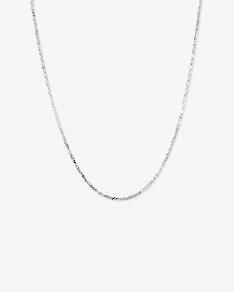 45cm (18") Serpentine Chain in Sterling Silver