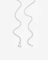 60cm (24") 1.5mm - 2mm Width Curb Chain in 925 Sterling Silver