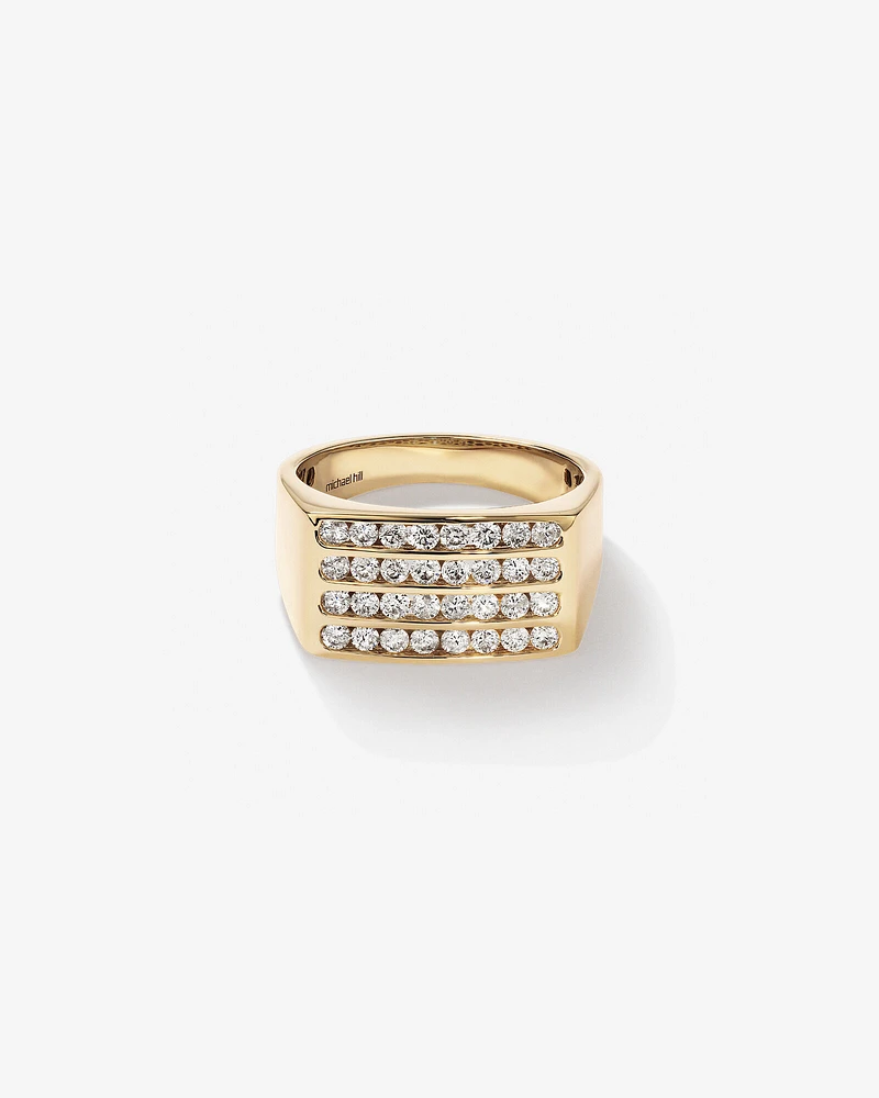 Men's Ring with 1.03 Carat TW of Diamonds in 10kt Yellow Gold