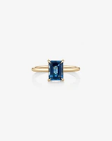 London Blue Topaz Ring in 10kt Yellow Gold