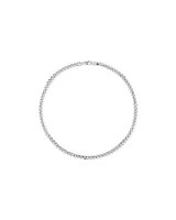 Collier Chaîne Gourmette Biseautée 55 Cm (22") Largeur 7,20 Mm En Argent Sterling