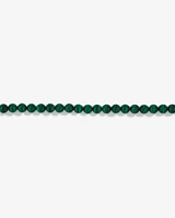 Bracelet de perles en gemme de malachite verte en argent sterling