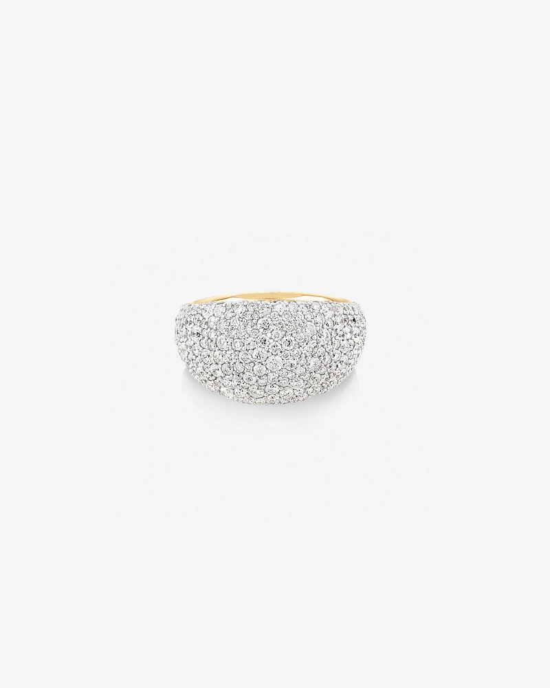 Stardust Ring with 4.06TW of Diamonds in 14kt Yellow Gold and Rhodium