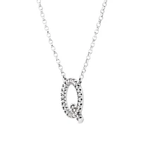 A' Initial necklace with 0.10 Carat TW of Diamonds in 10kt White Gold