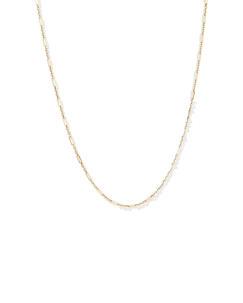 1.6mm Wide Paperclip 3 and 1 Chain in 10kt Yellow Gold