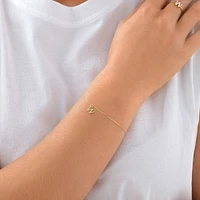 19cm (7.5") C Initial Bracelet in 10kt Yellow Gold