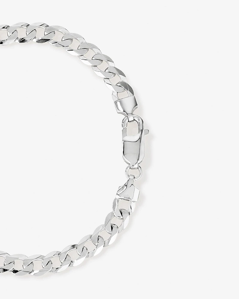 21cm (8.5") ID Curb Bracelet in Sterling Silver