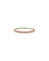 Bubble Bangle with Ruby and 1.03 Carat TW Diamonds in 14kt Yellow Gold