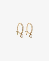 Single Drop Earrings with 0.37 Carat TW of Diamonds in 18kt Yellow Gold