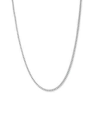 Cubic Zirconia Tennis Necklace in Sterling Silver