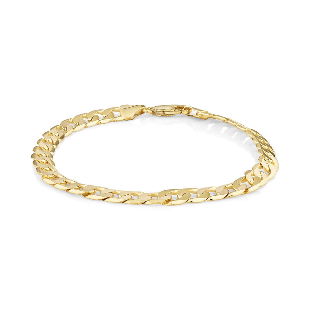 21cm (8.5") 6mm-6.5mm Width Curb Bracelet in 10kt Yellow Gold