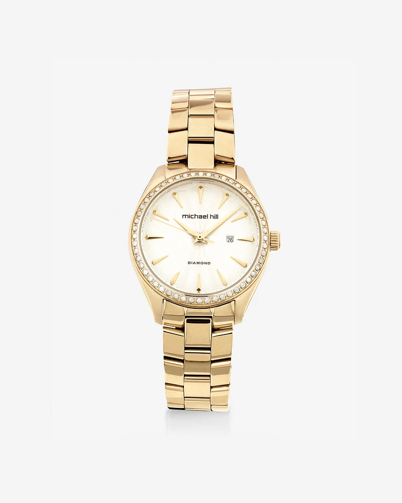 Women's Watch with 0.60 Carat TW of Diamonds in Gold Tone Stainless Steel