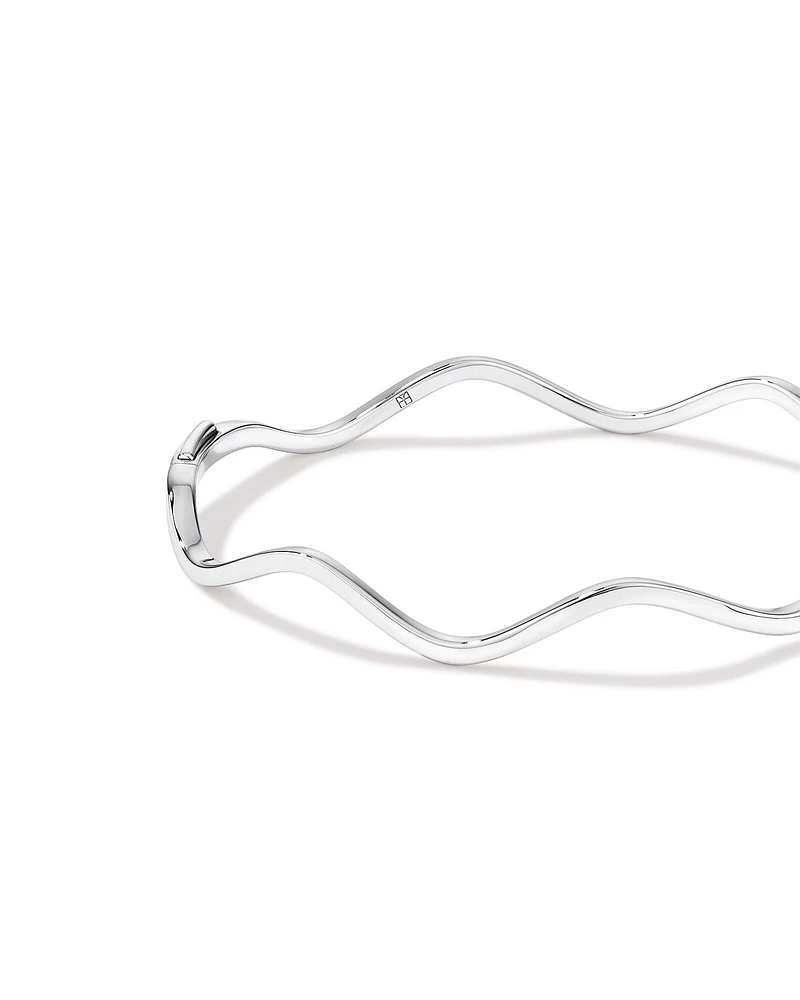 Wave Bangle in Sterling Silver