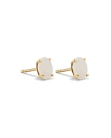 Stud Earrings with Opal in 10kt Yellow Gold