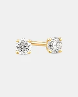 0.15 Carat TW Diamond Mini Solitaire Stud Earrings in 10kt White Gold