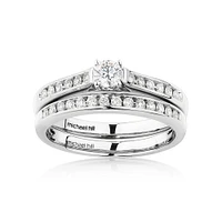 Bridal Set with 0.50 Carat TW of Diamonds in 14kt Yellow & White Gold