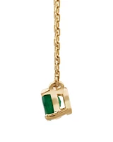 Necklace with Emerald in 10kt Yellow Gold