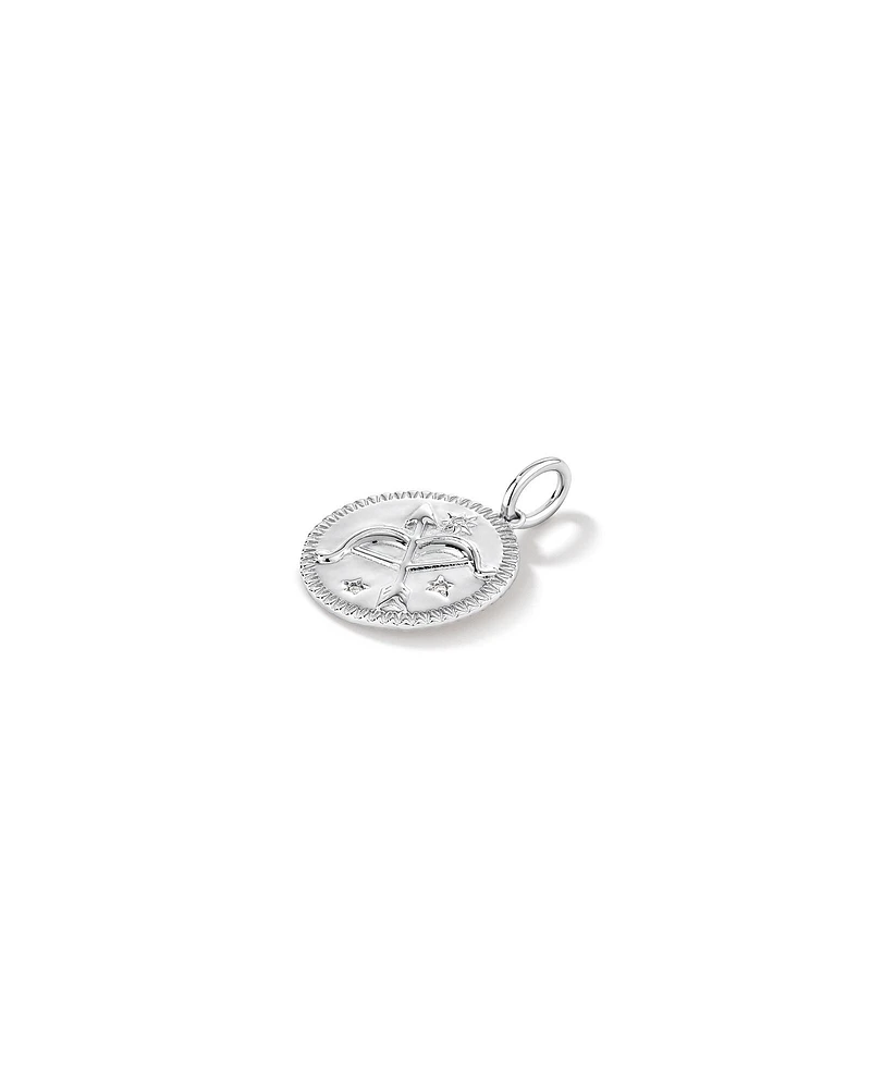 Diamond Accent Taurus Zodiac Pendant in Sterling Silver