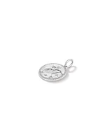 Diamond Accent Taurus Zodiac Pendant in Sterling Silver