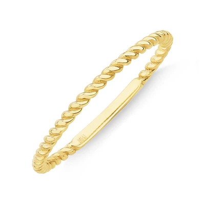 Twisted Band Ring in 10kt Yellow Gold