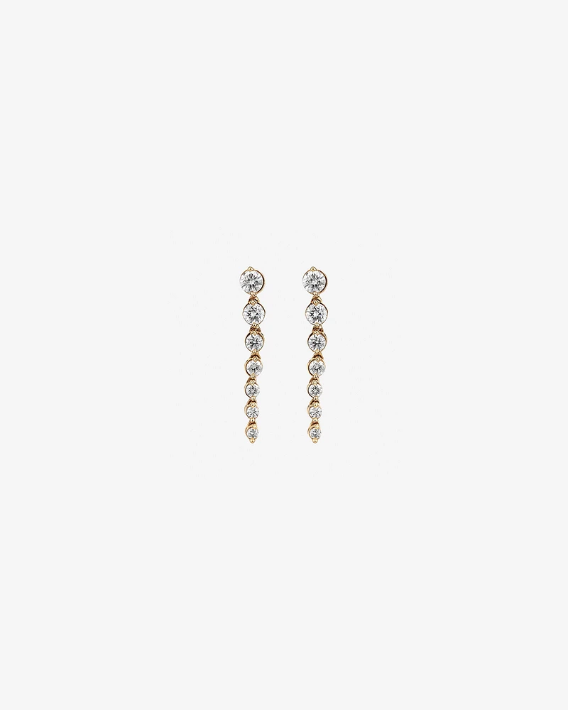 Drop Earrings with Carat TW of Diamonds in 18kt Gold