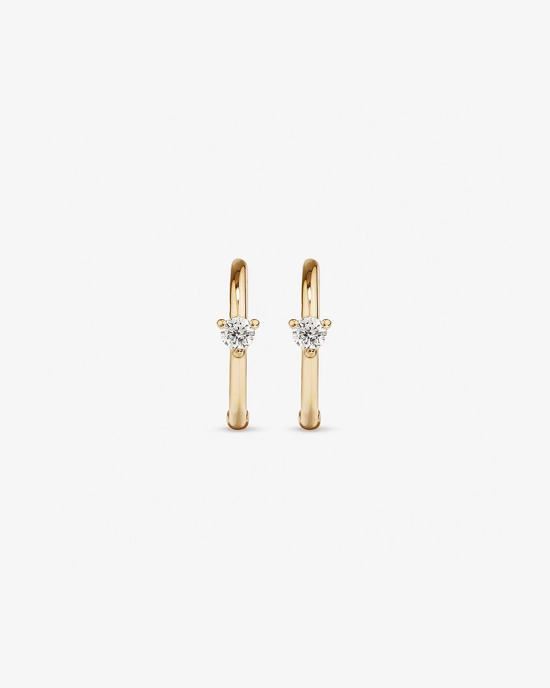 Diamond Accent Sleeper Earrings in 10kt White Gold