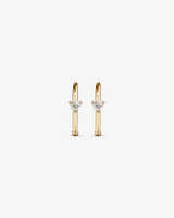Diamond Accent Sleeper Earrings in 10kt White Gold