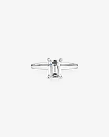 1.25 Carat Emerald Cut Laboratory-Grown Diamond Ring In 14kt White Gold