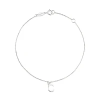 19cm (7.5") N Initial Bracelet in Sterling Silver