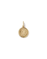 Diamond Accent Aries Zodiac Pendant in 10kt Yellow Gold
