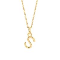 O Initial Pendant in 10kt Yellow Gold