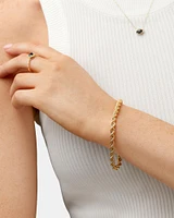 19cm (7.5") 4mm-4.5mm Width Rope Bracelet in 10kt Yellow Gold