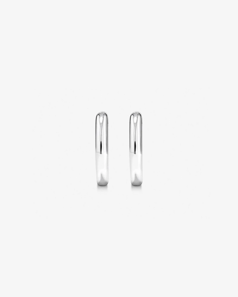 14mm Huggie Earrings in Sterling Silver