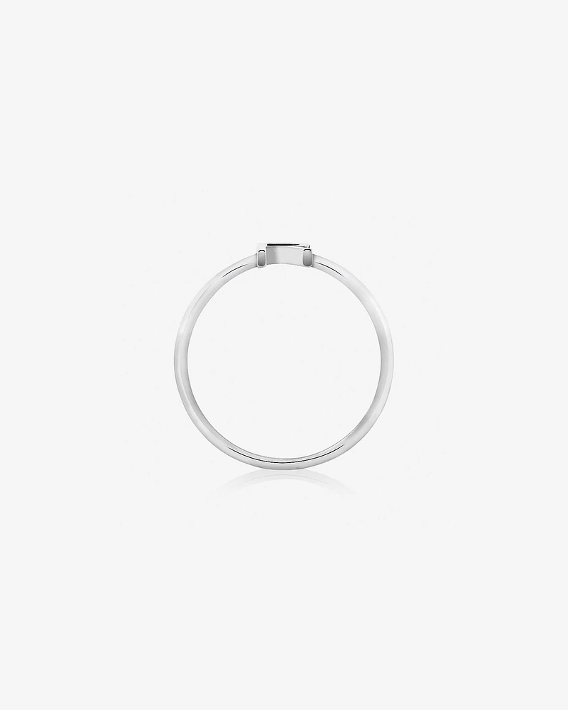 C Initial Ring in Sterling Silver