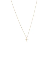 0.25 Carat TW Diamond Cross Pendant in 10kt Yellow Gold