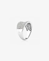 Pave Classic Ring with 1.50 Carat TW Diamond in 14kt White Gold