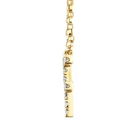 "K" Initial Necklace with 0.10 Carat TW of Diamonds in 10kt Yellow Gold