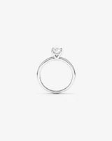 Solitaire Engagement Ring with Carat TW of Laboratory-Grown Diamond in 18kt White Gold