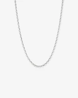 50cm (20") 4.6mm Width Oval Belcher Chain Necklace in Sterling Silver