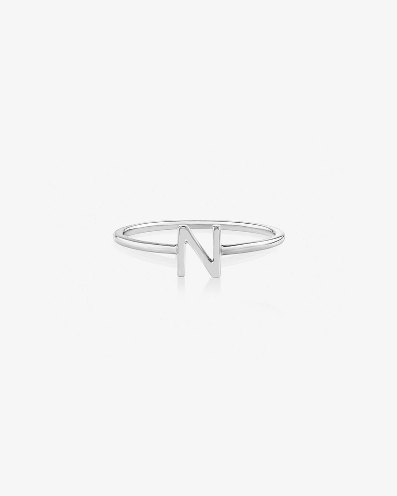 C Initial Ring in Sterling Silver