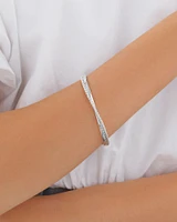 63mm Twist Bangle in Sterling Silver