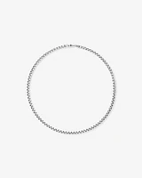 5mm Wide Rounded Box Chain Necklace in Sterling Silver