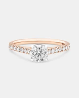 Bague de fiançailles en or blanc 14 K avec diamants totalisant 1,25 ct