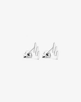 Lightning Bolt Stud Earrings in Sterling Silver