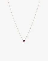 Ruby Pave Heart Pendant in 10kt Yellow Gold