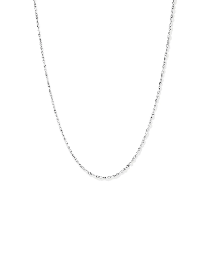 50cm (20") 3mm Width Small Diamond Cut Infinity Link Chain Necklace in Sterling Silver