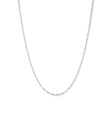 50cm (20") 3mm Width Small Diamond Cut Infinity Link Chain Necklace in Sterling Silver