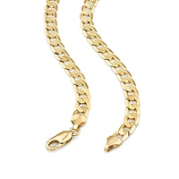 55cm (22") 6mm-6.5mm Width Curb Chain in 10kt Yellow Gold