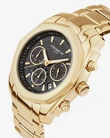 Men's Solar Chronograph Watch in Gold Tone Stainless Steel